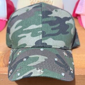 Camouflage Studded Baseball Cap